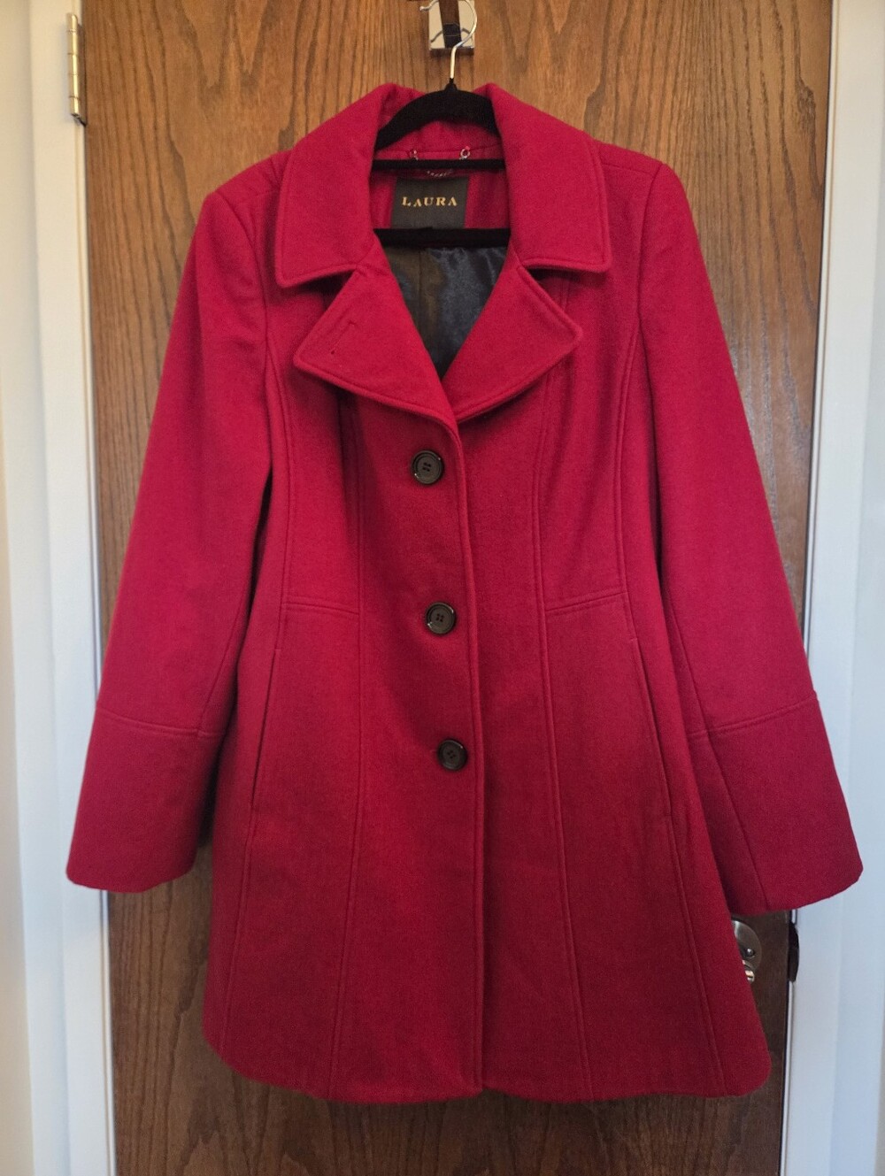 Laura Women’s Red Wool Blend Coat Size 12